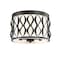 Z-Lite Harden Flush mount, 3-Light, 12.25 In.W x 8.25 In.H, Matte Black/White 1948F12-MB - alternate 2